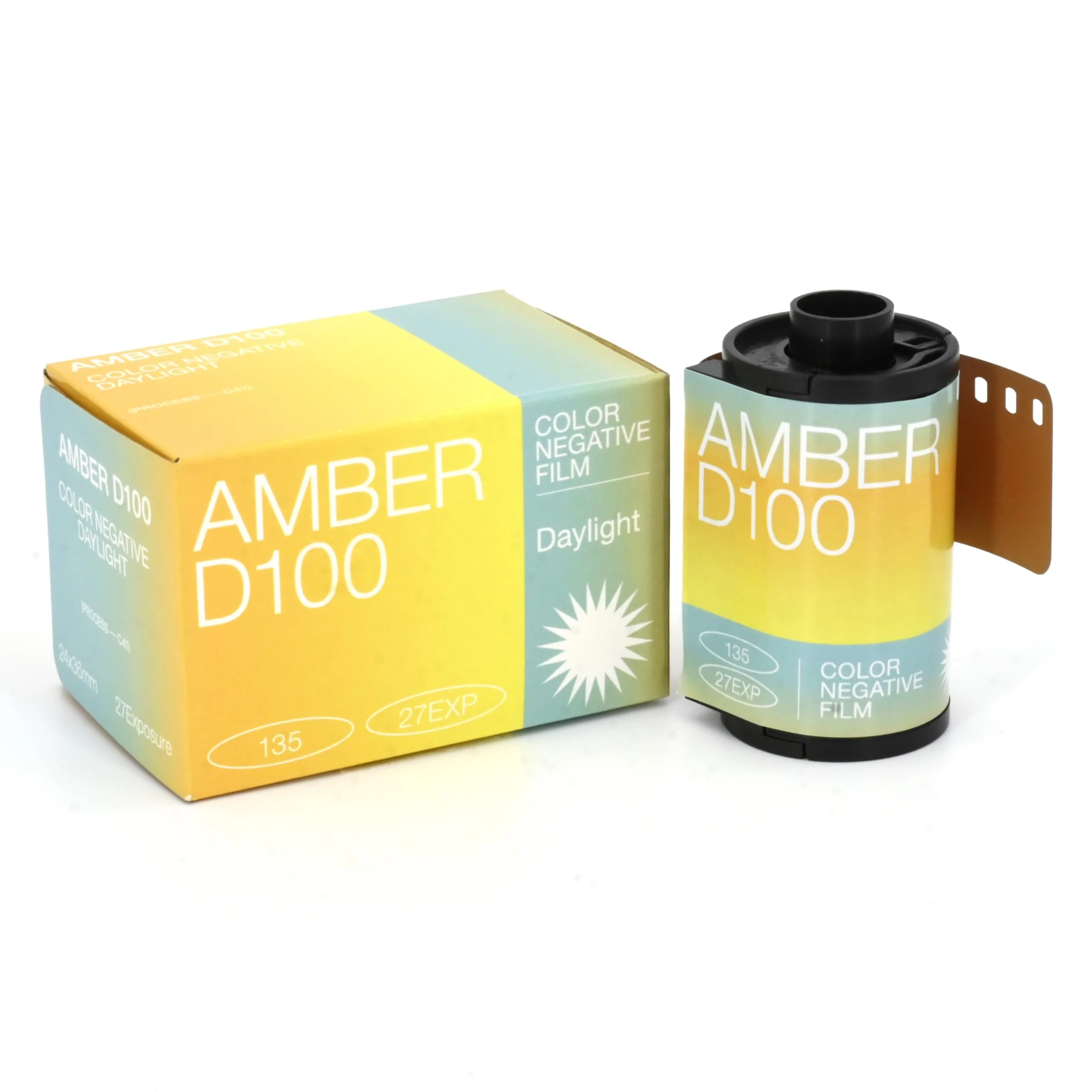 RETO Amber D100 35mm Color Negative Cine Film, 27 Exposures, ISO100, 135, Cinematic, Motion Picture Style, C41 Process