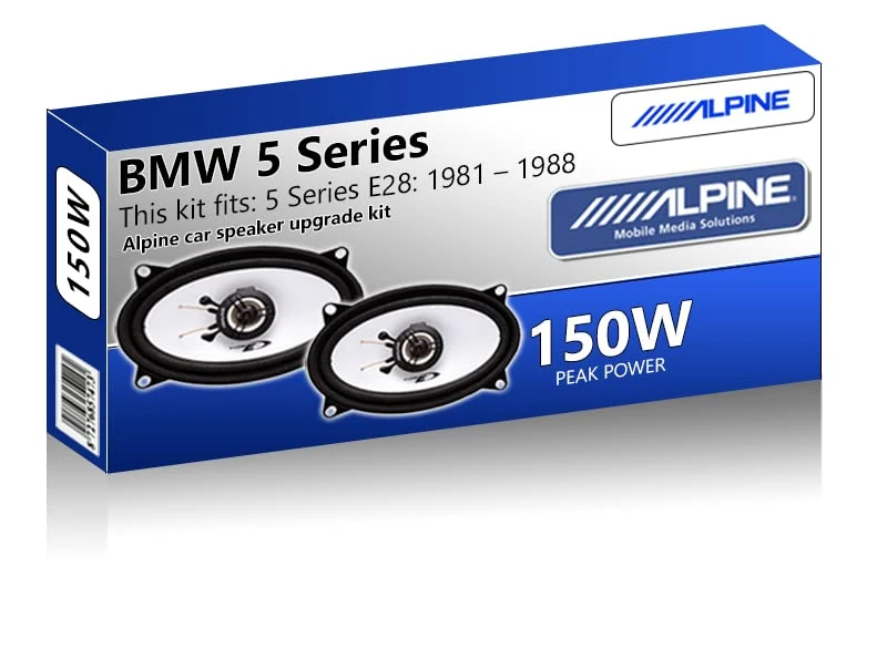 5 Series E28 Speaker upgrade Parcel Shelf Alpine car speakers 4x6" 150W