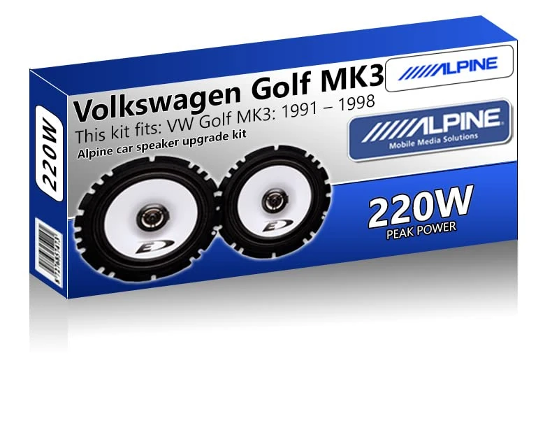 Golf MK3 Speaker upgrade Rear Door Alpine car speakers 6.5" 17cm 220W