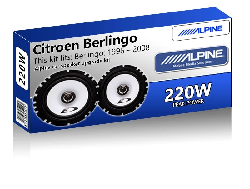 Berlingo Speaker upgrade Front Door Alpine car speakers 6.5" 17cm 220W