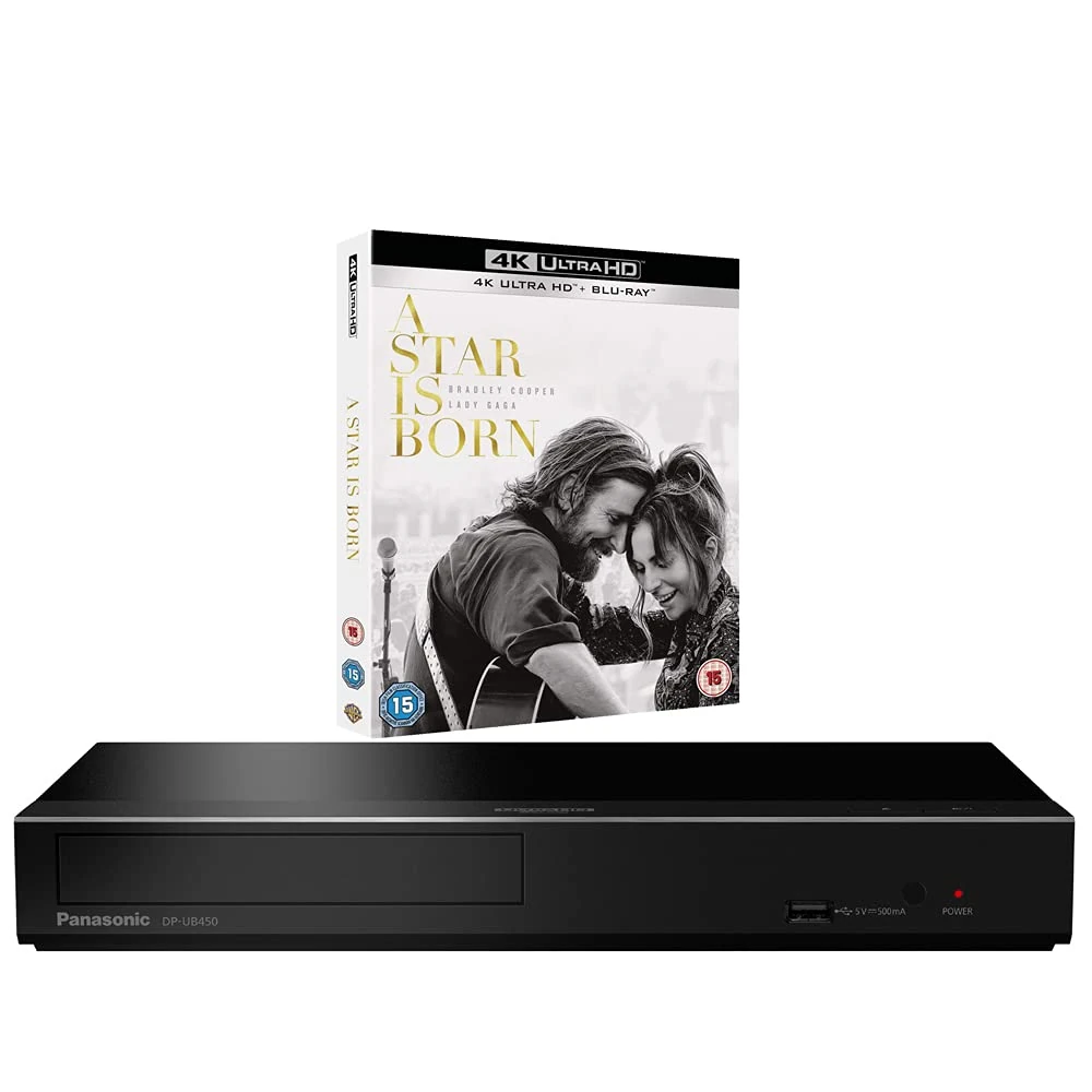 MULTIREGION Panasonic DP-UB450 DVD Regions 1-8 - Blu-ray Region B - Bundle Including A Star Is Born
