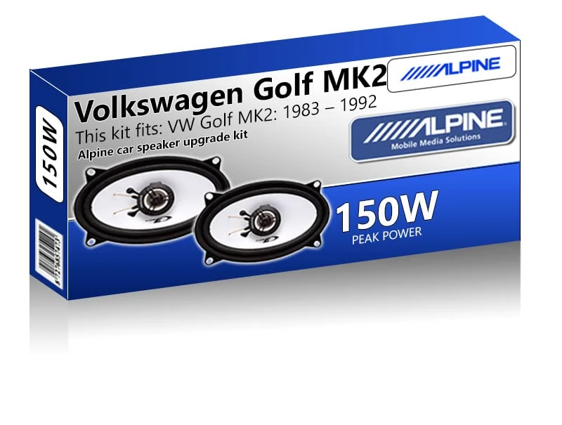 Golf MK2 Speaker upgrade Front Door Alpine car speakers 4x6" 150W