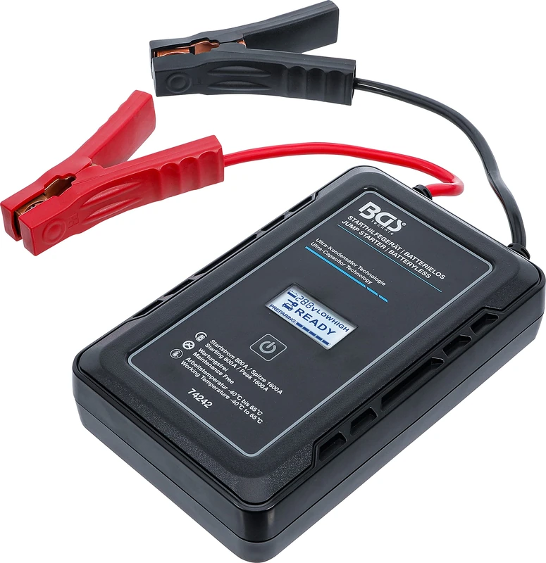 BGS 74242 | Jump Starter | Batteryless | with Ultra-Capacitor Technologie | 12 V / 800 A / 1600 A