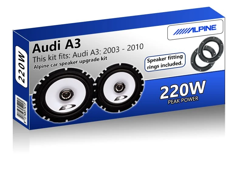 A3 Speaker upgrade Front DoorAlpine car speakers 6.5" 17cm 220W