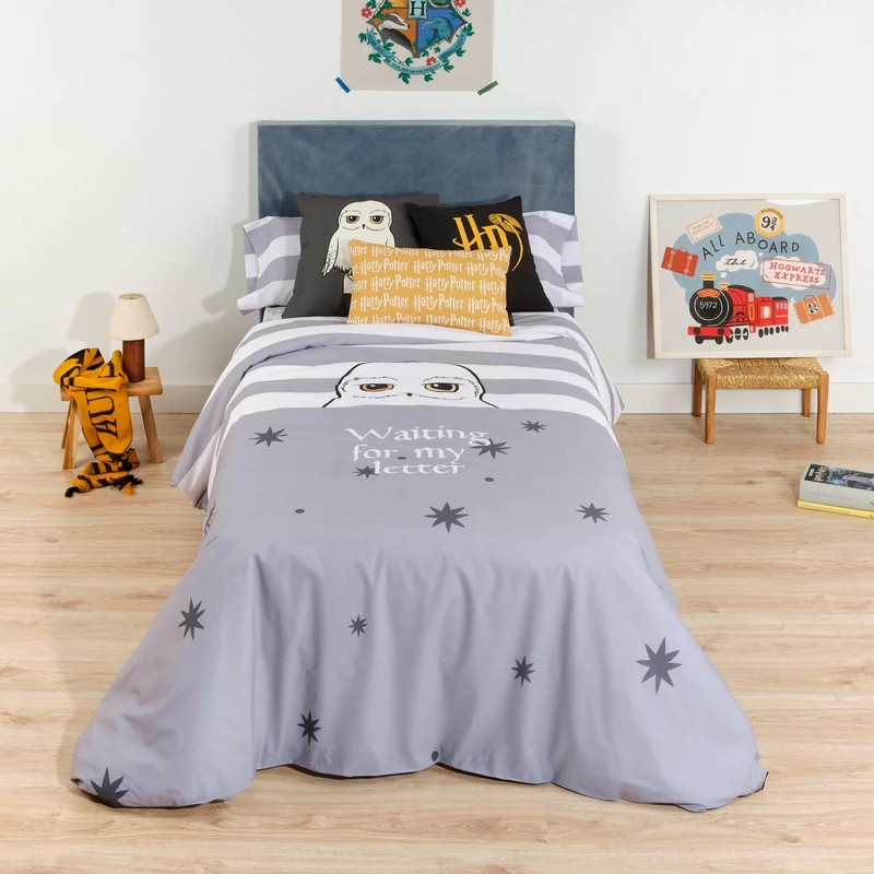 BELUM | Harry Potter Duvet Cover, 100% Cotton Duvet Cover with Buttons, Waiting Letter Model for 105 Beds (180 x 220 cm)