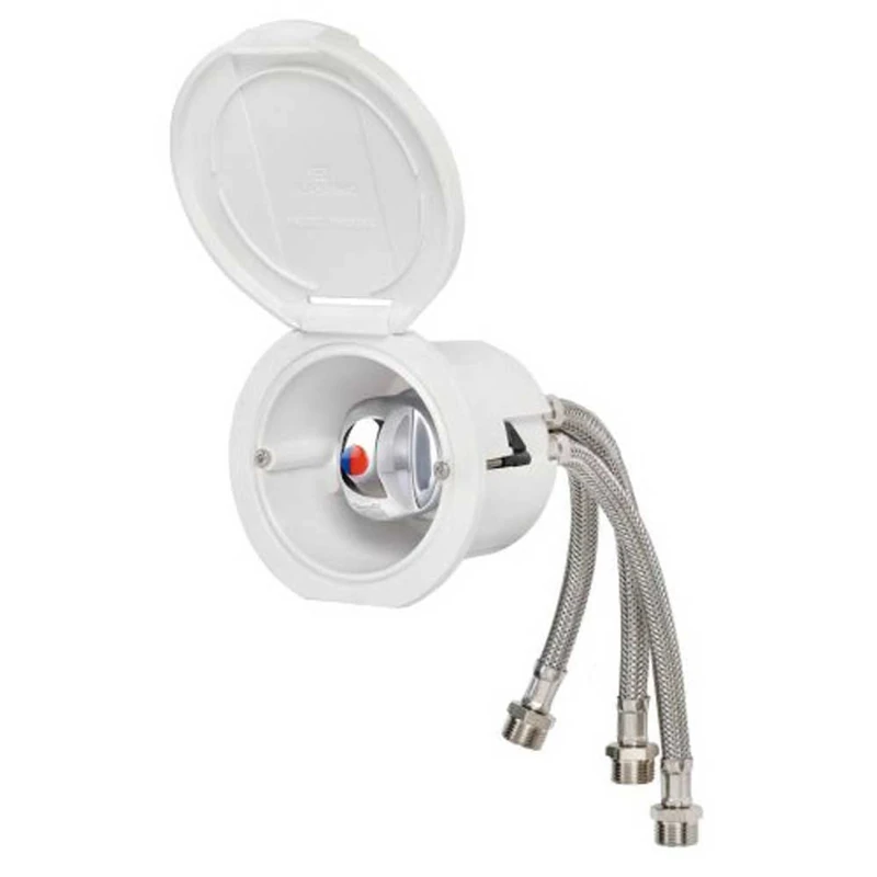 Mixer Tap + White Square Cover