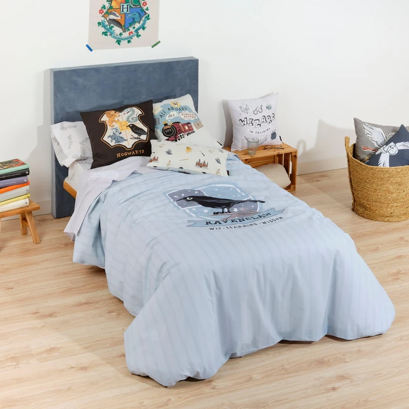 BELUM | Harry Potter Duvet Cover, 100% Cotton Ravenclaw Sweet Duvet Cover for 120 cm Beds (200 x 200 cm)