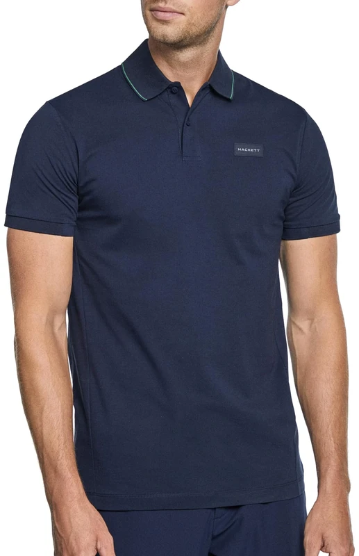 Hackett London Men's Polos HS Badge Polo Blue (Navy),S
