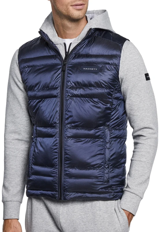 Hackett London Men's HS Feather Gilet, Blue (Navy), XXL