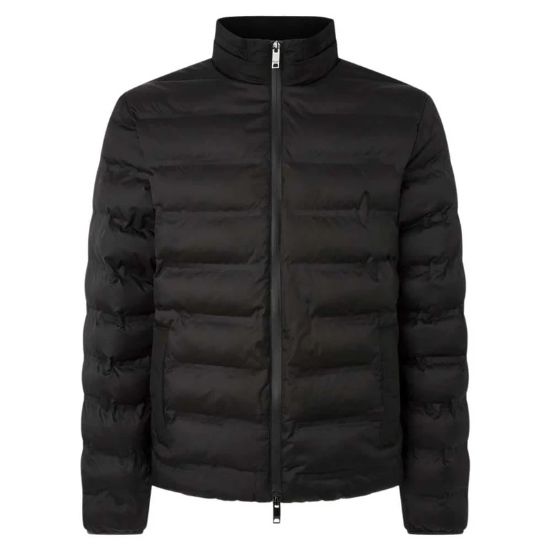 Hackett London Men's LW Moto Quilted Jacket, Black (Black), XL