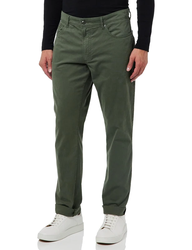 Hackett London Men's Trousers Sateen 5PKT Brown (Khaki),32W/28L - Image 1