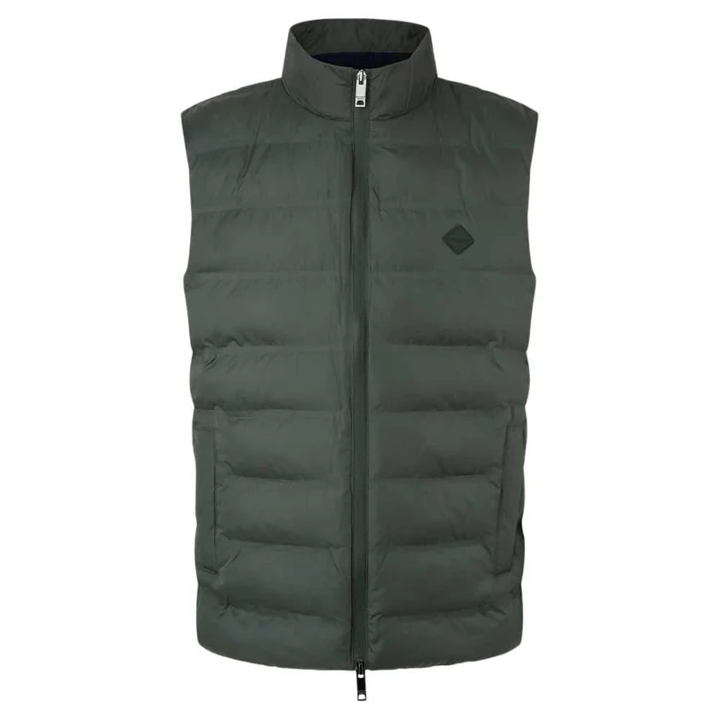 Hackett London Men's Lw Gilet, Green (Dark Green), L UK