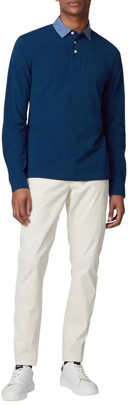 Hackett London Men's Sateen 5PKT Trouser, Beige (Bone), 42W/34L