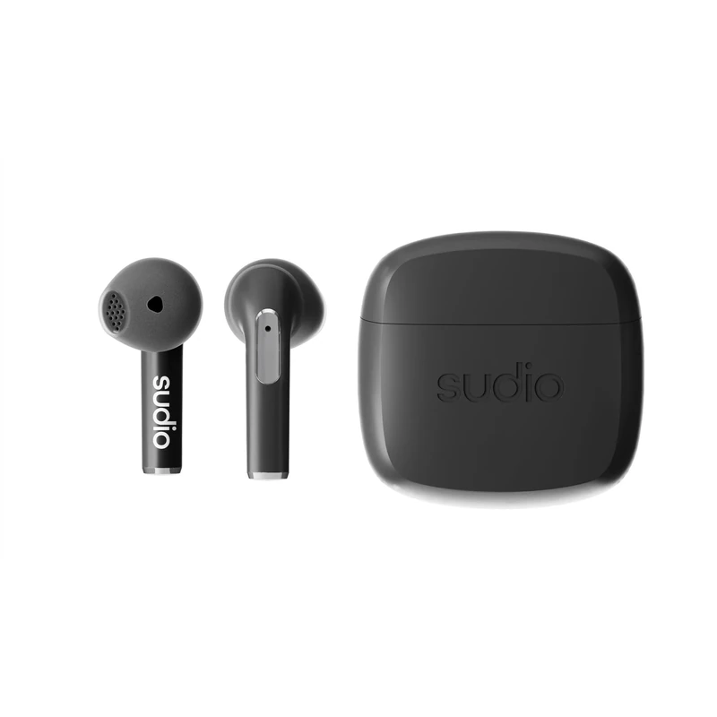 Sudio N2 True Wireless Bluetooth Open-ear Earbuds - Multipoint Connection, Built-in Microphone for Calls, 30h Battery Time with Charging Case, IPX4 Water Resistant, USB-C and Wireless Charging