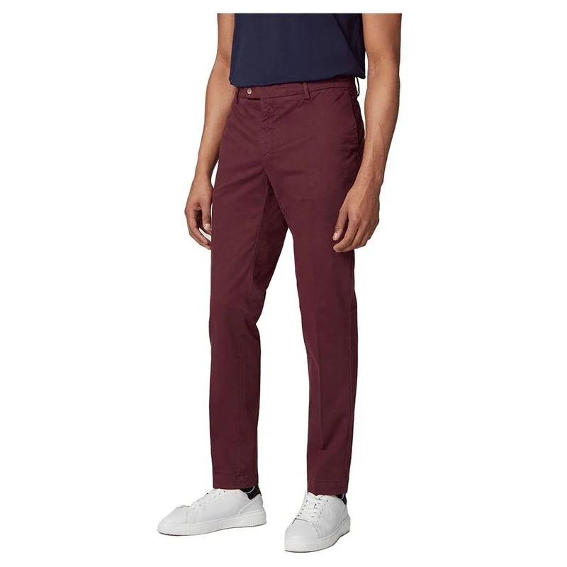 Hackett London Men's C Chino Kensington Trouser, Red (Maroon), 32W/30L