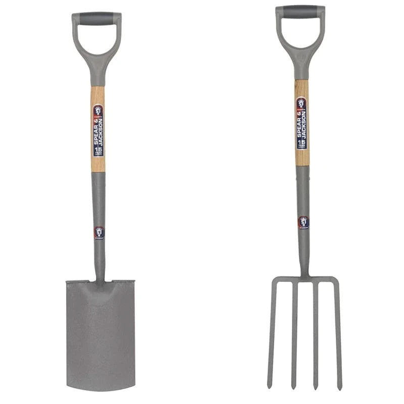 Spear and Jackson 1180NB Neverbend Carbon Steel Digging Spade and 1680NB Neverbend Carbon Digging Fork