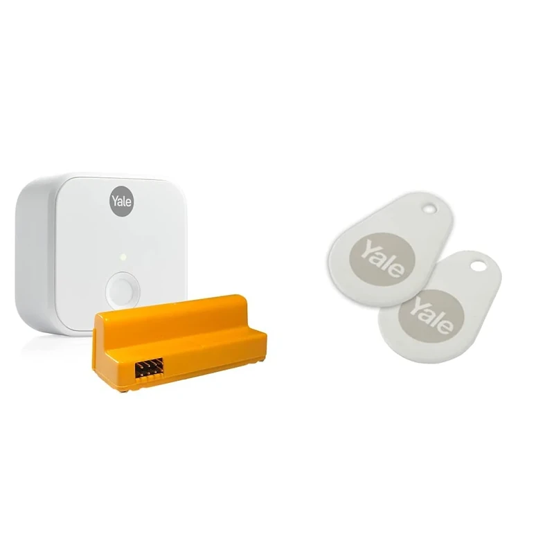 Yale Connect Wi-Fi Bridge + Yale Access Module & P-YD-01-CON-RFIDT-WH, White, Pack of 2