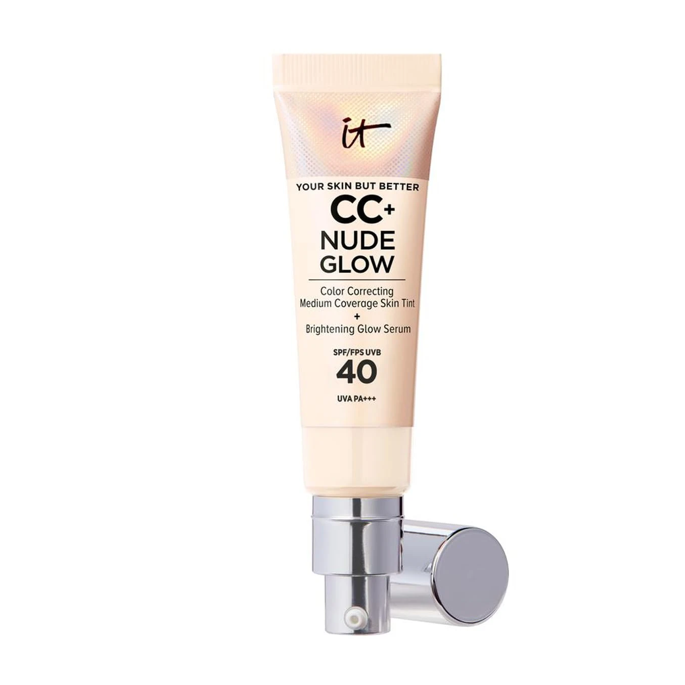 IT Cosmetics Your Skin But Better CC+ and Nude Glow Lightweight, Medium Coverage Foundation and Glow Serum, Fair Ivory