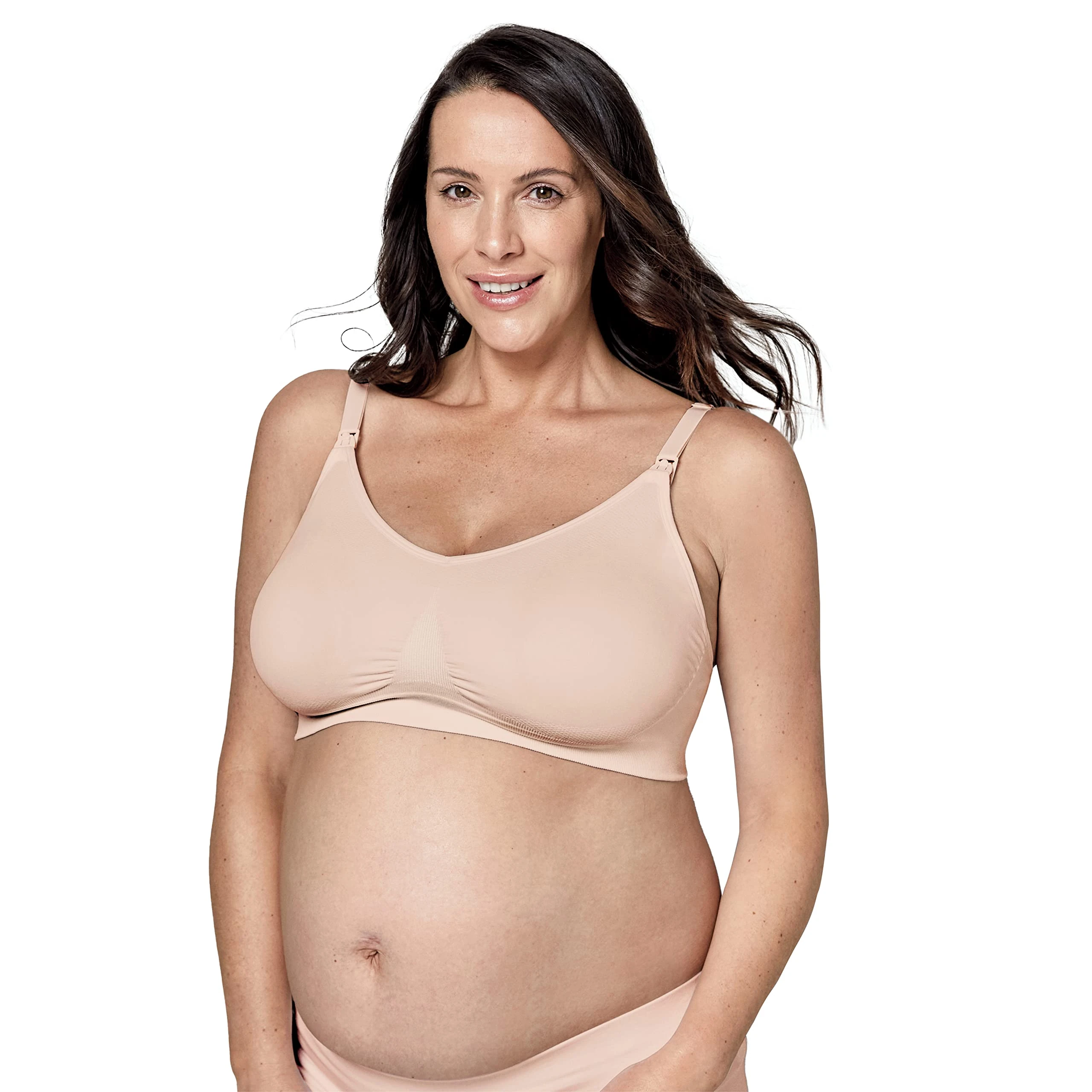 Medela Keep Cool Ultra Bra | Seamless Maternity & Nursing Bra with 6 Breathing Zones, Soft Touch Fabric and Extra Support, Chai, XL