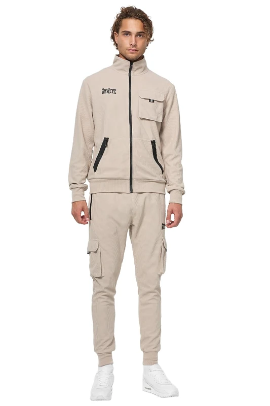 BENLEE Men's Sand L Camarillo Tracksuit, Jogging Suit, Slim Fit, Tracksuit with Zip and Pockets, Men's Warm., Sand/Black, L