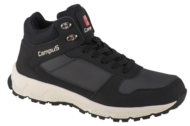 Campus, Trekking Shoes,Winter Boots Men, Black, 46 EU, Black/White, 11.5 UK