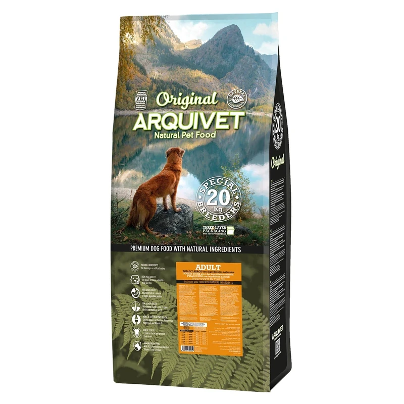 Arquivet - Original - Chicken & Rice - 20 kg - Complete dry food for Adult dogs