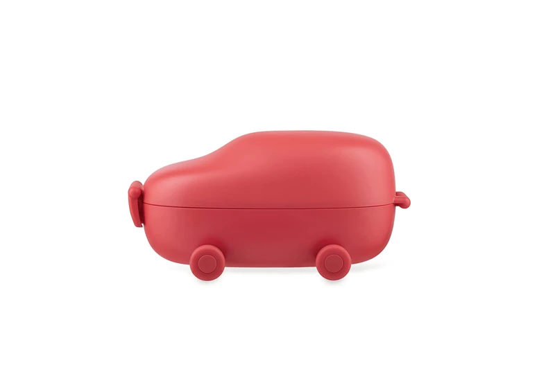 Sakura Adachi Alessi Food à Porter SA06 R - Snack Box with Two Compartments in The Shape of a Toy Car in Thermoplastic Resin, BPA Free, Red - Image 1