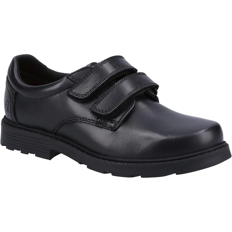 Hush Puppies Boy's Logan Senior School Uniform Shoe, Black, 5 UK