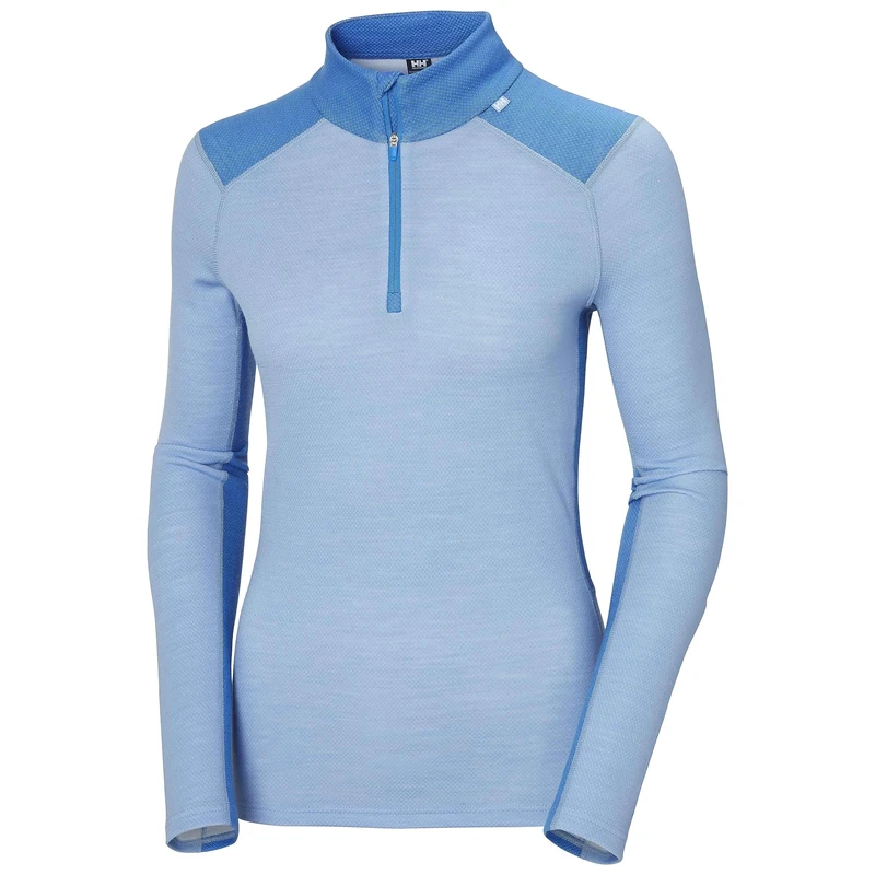 Helly Hansen Women's LIFA Merino Midweight 1/2 Zip - Bright Blue L