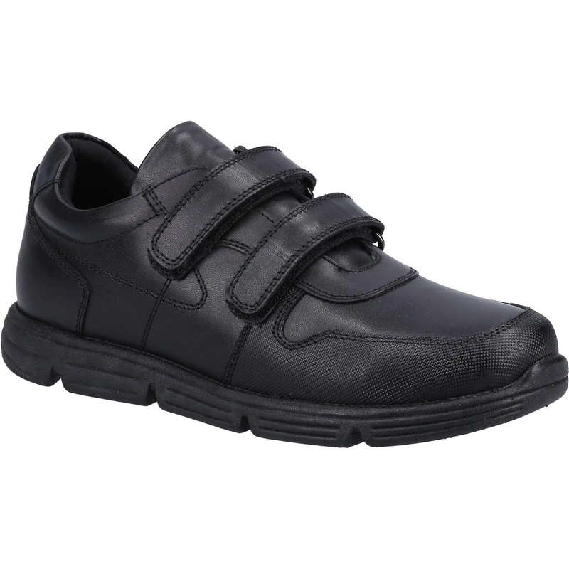 Hush Puppies Boy's Lucas Senior School Uniform Shoe, Black, 4 UK