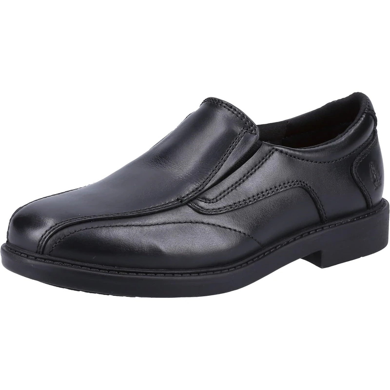 Hush Puppies Boys Toby Senior School Uniform Shoe, Black, 4.5 UK