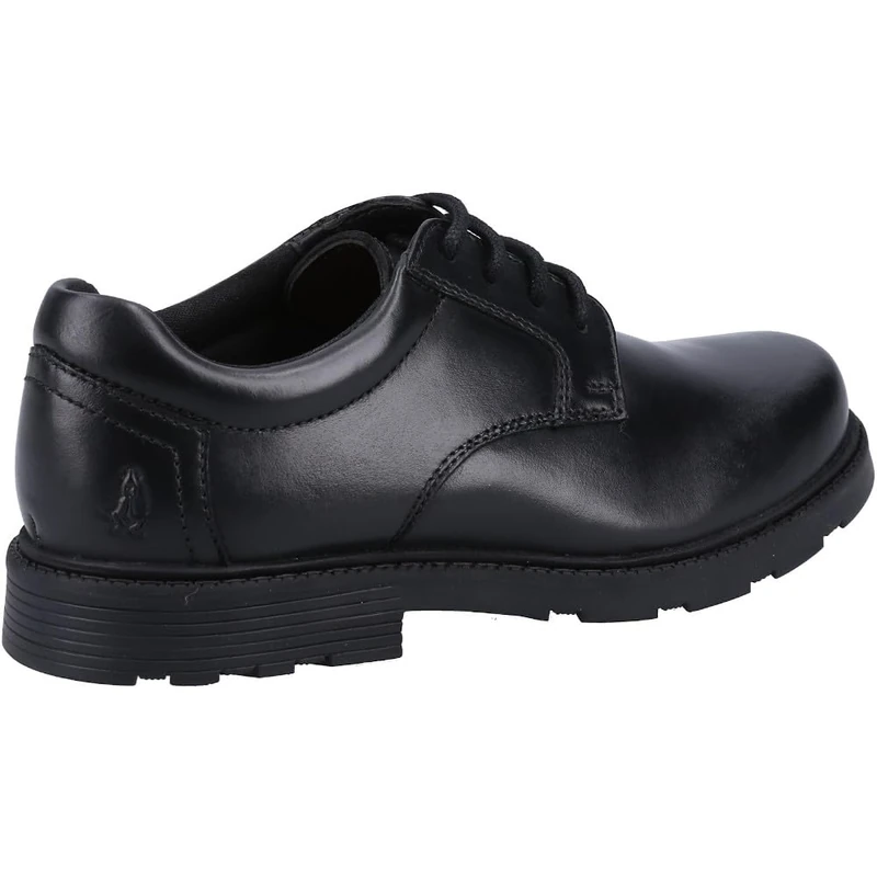Hush Puppies Boy's Oliver Senior School Uniform Shoe, Black, 4 UK