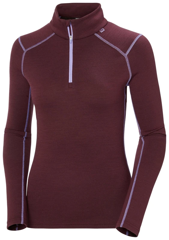 Helly Hansen Womens W LIFA Merino Midw 1/2 Zip, Hickory, L