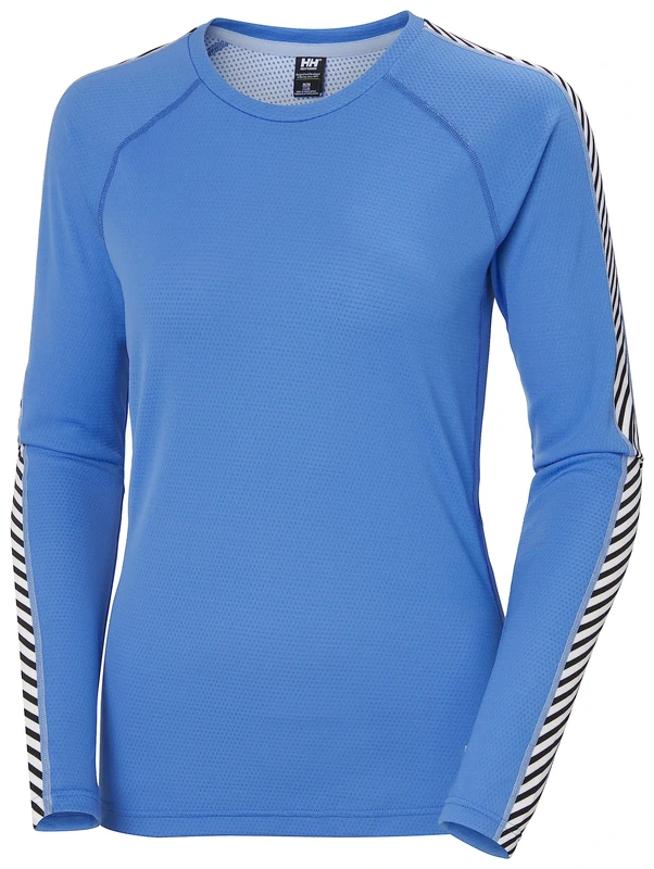 Helly Hansen Women's W LIFA Active Stripe Crew, Ultra Blue, M