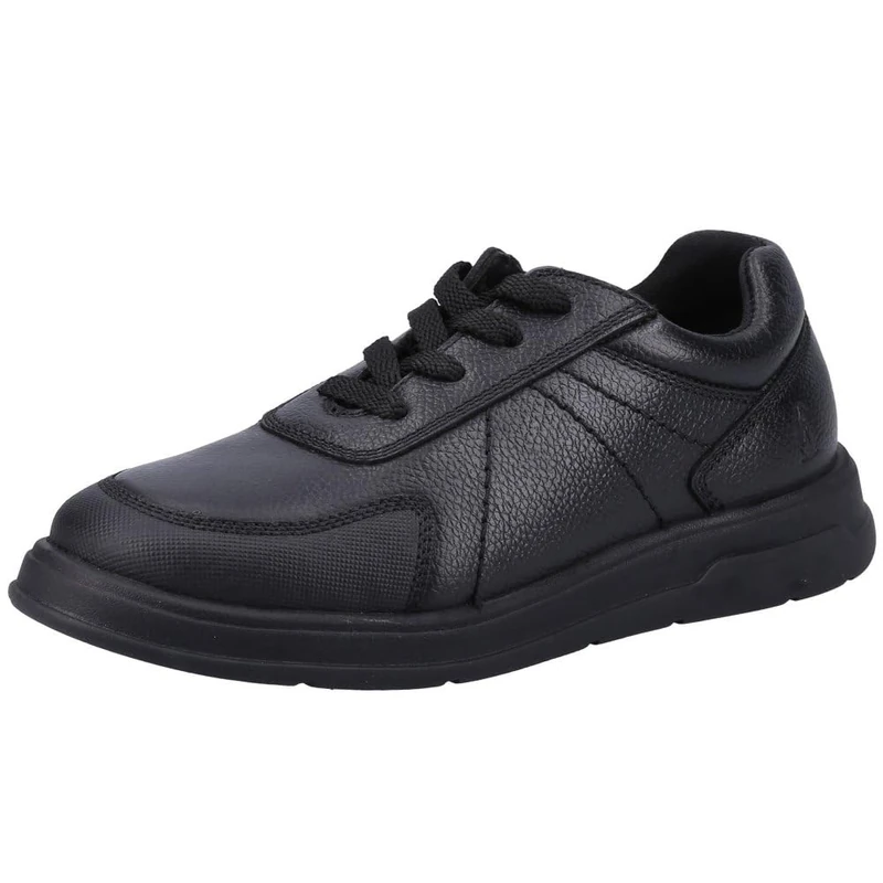 Hush Puppies Boy's Robert Senior School Uniform Shoe, Black, 8 UK