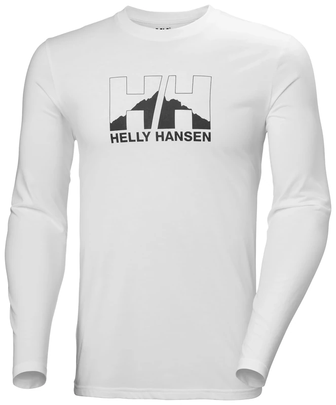 Helly Hansen Mens Nord Graphic Longsleeve T-Shirt, White, S