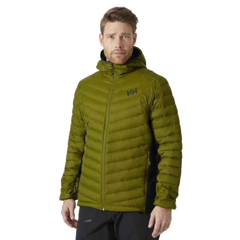 Helly Hansen Mens Verglas Hooded Down Hybrid Ins, Olive Green, S