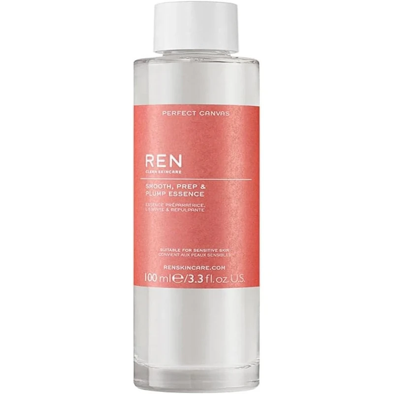 REN Perfect Canvas Smooth, Prep & Plump Essence 100ml –Hydrating Essence with Hyaluronic Acid and Niacinamide, Smooths Skin, Boosts Absorption of Skincare, Clinically Proven to Strengthen Skin Barrier