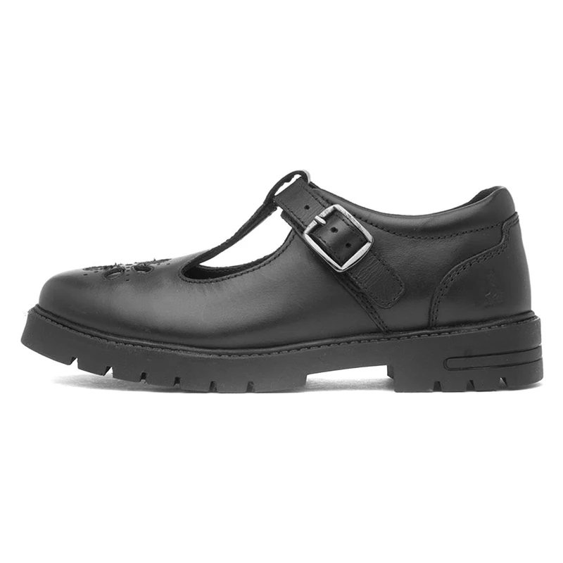 Hush Puppies Girl's Fiona Senior School Uniform Shoe, Black, 5 UK