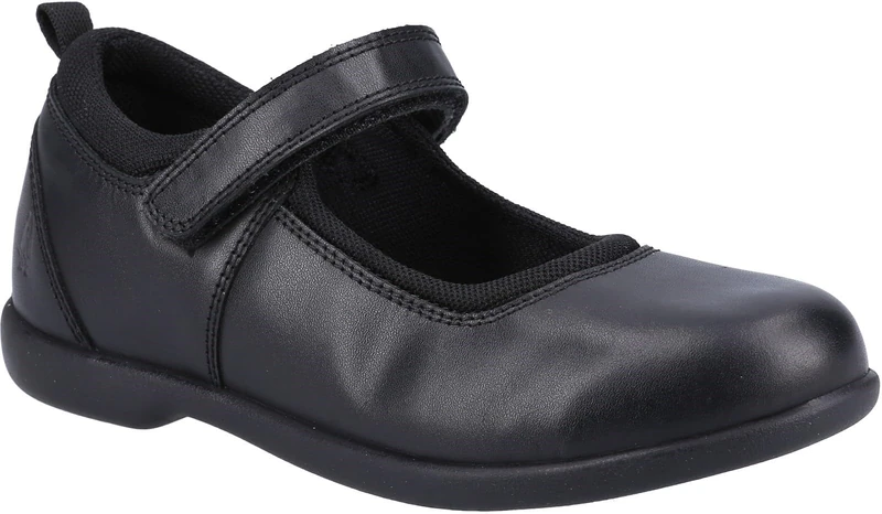 Hush Puppies Girl's Bianca Senior School Uniform Shoe, Black, 5 UK