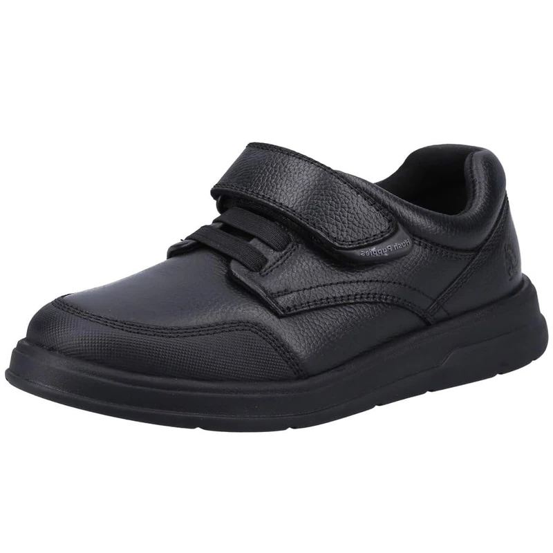 Hush Puppies Boy's Rowan Senior Shoe, Black, 4