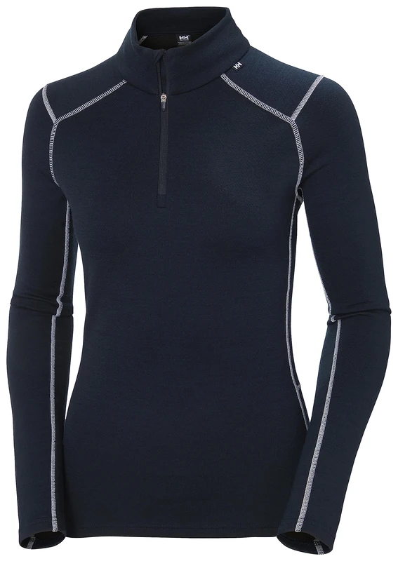 Helly Hansen Women's W LIFA Merino Midw 1/2 Zip, Navy, S