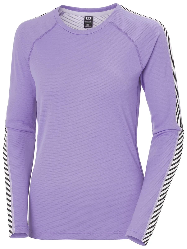 Helly Hansen Women's W LIFA Active Stripe Crew, Heather, XL