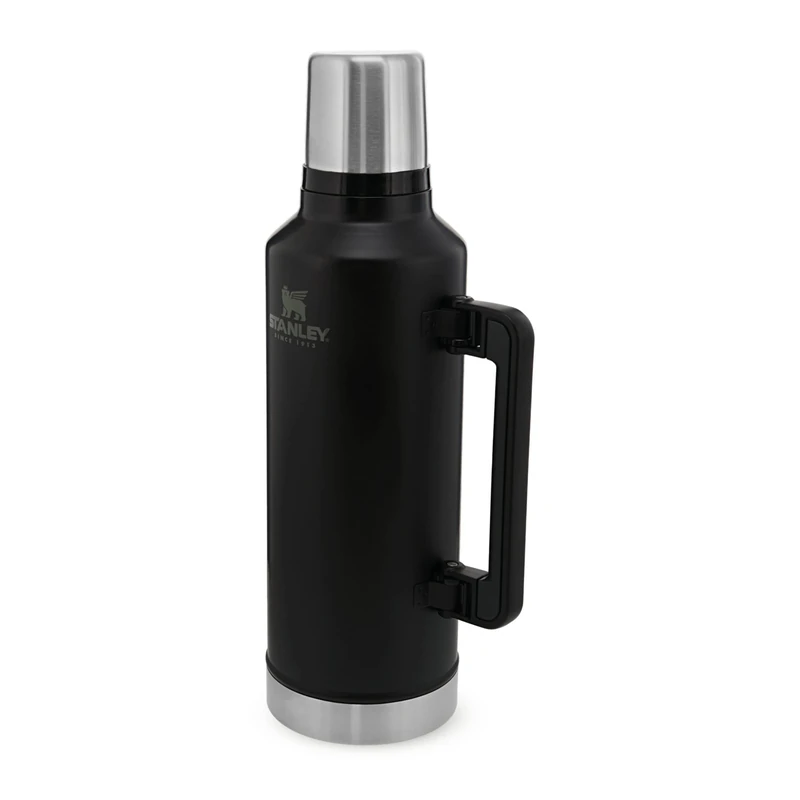 Stanley 1913 Classic Legendary Thermal Flask 2.3L - Keeps Hot Or Cold for 48 Hours - BPA-Free Insulated Bottle - Stainless Steel Coffee Flask - Leakproof - Dishwasher Safe - Matte Black