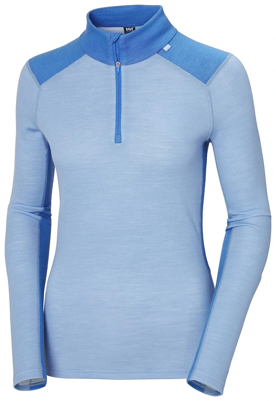 Helly Hansen Women's W LIFA Merino Midw 1/2 Zip, Bright Blue, XL