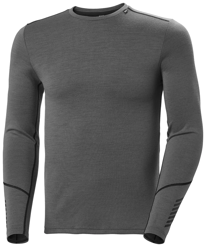 Helly Hansen Men's LIFA Merino Midweight Crew - Concrete, 2XL