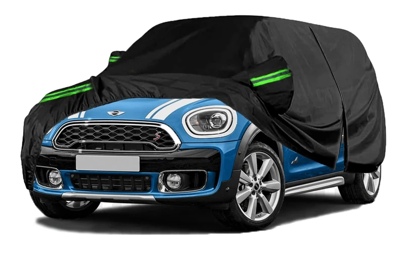 Car Cover Compatible with Mini Cooper Clubman/Countryman 2002-2024,6-Layers 210T Windproof All Weather Waterproof UV Sun Protection Snow Dust Storm Resistant with Straps Outdoor Covers