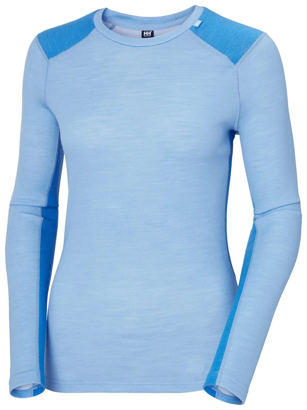 Helly Hansen Women's W LIFA Merino Midweight Crew, Bright Blue, XS