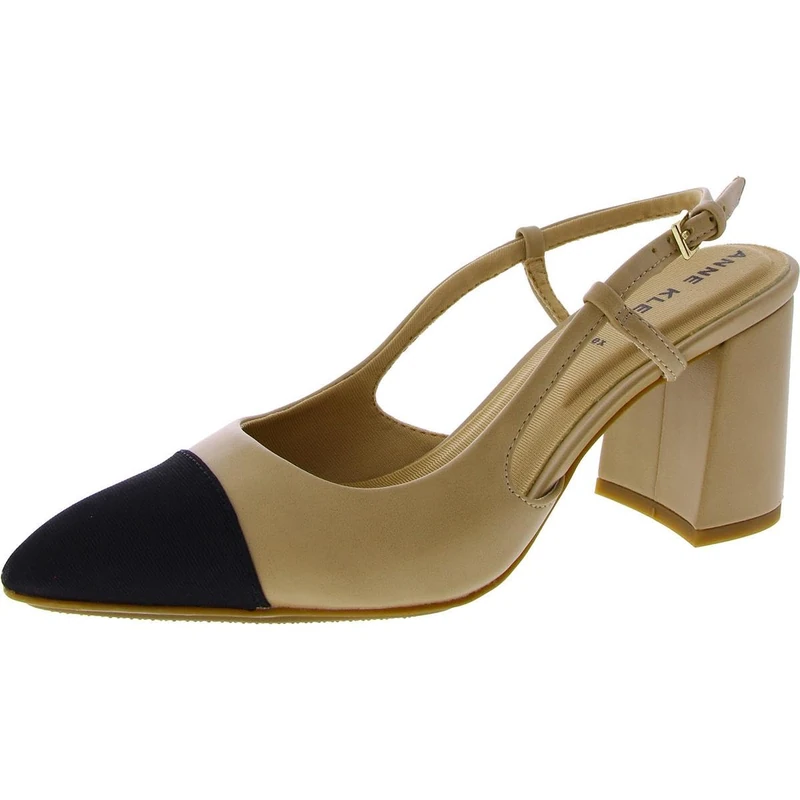 Anne Klein Women's Brooklyn Pump, Nude Black, 4 UK