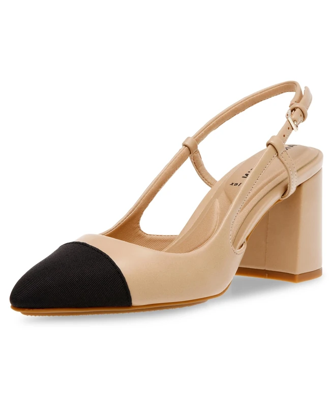 Anne Klein Women's Brooklyn Pump, Nude Black, 5 UK